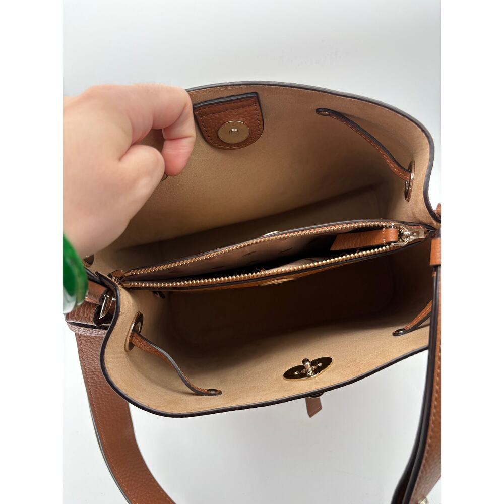 Women’s Kate Spade Coffee Brown Leather Shoulder Purse - Picture 5 of 5